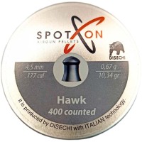 Кулі пневматичні Spoton Hawk кал. 4,5 мм. Вага - 0,67 г. 400 шт/уп