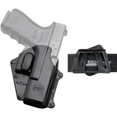 Кобура Fobus для Glock 17/19 поворотная с креплением на ремень/кнопкой фиксации скобы спускового крючка
