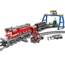 Конструктор ZIPP Toys Поезд DF5 1391 с рельсами. Цвет: красный