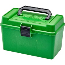 Коробка MTM H50-RS на 50 патронов кал. 222 Rem и 223 Rem. Цвет – зеленый.