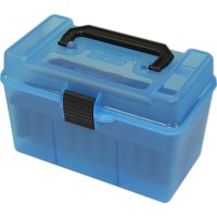 Коробка MTM H50-XL на 50 патронів кал. 300 WSM: 300 RUM: 338 Lapua Mag і 9,3x62. Колір – блакитний.