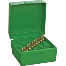 Коробка MTM RM-100 на 100 патронів кал. 22-250 Rem: 243 Win і 308 Win. Колір – зелений.