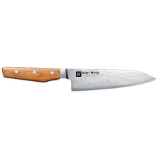 Нож кухонный Shimomura Middle Santoku Un-Ryu. Длина клинка - 160 мм