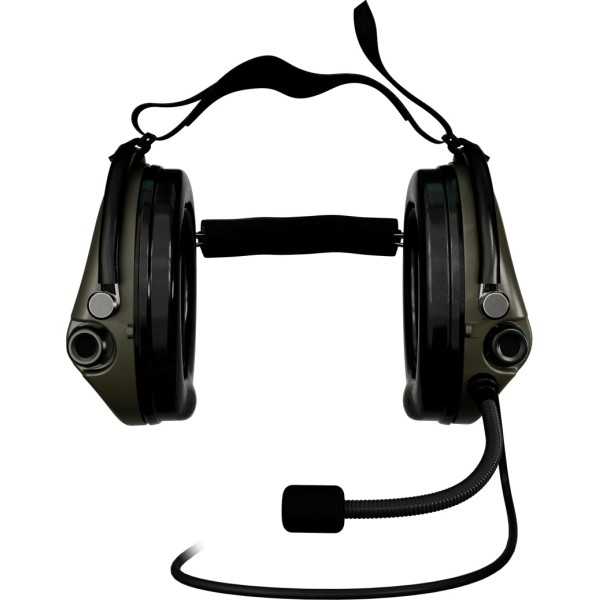 Активні навушники Sordin Supreme MIL CC з заднім тримачем. Колір: зелений (1237-10017)