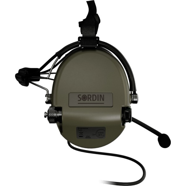 Активні навушники Sordin Supreme MIL CC з заднім тримачем. Колір: зелений (1237-10017)