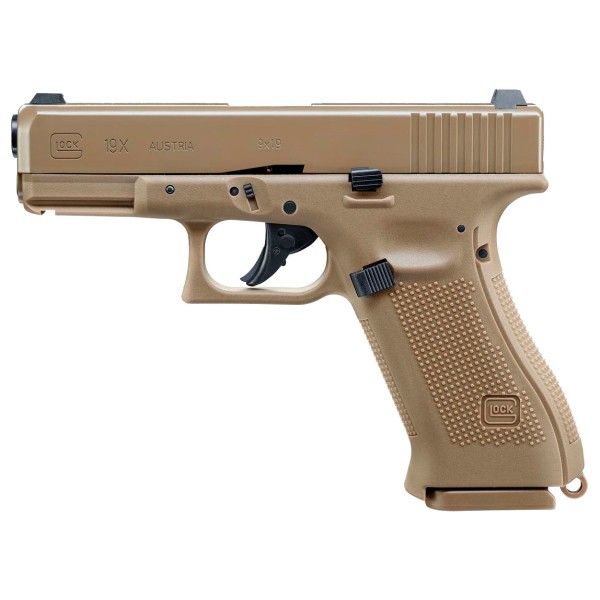 Пистолет пневматический Umarex Glock19X Tan Blowback кал. 4.5 мм ВВ (1518-10018)