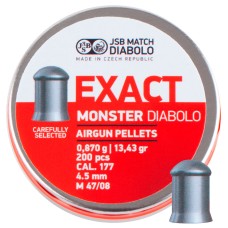 Кулі пневм JSB Diabolo Exact Monster. Кал. 4.52 мм. Вага - 0.87 г. 200 шт/уп