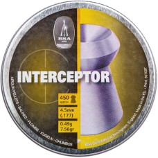 Кулі пневматичні BSA Interceptor. Кал. 4.5 мм. вага - 0.49 г. 450 шт/уп