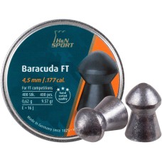Пули пневматические H&N Baracuda FT. Кал. 4.51 мм. Вес - 0,62 г. 400 шт/уп