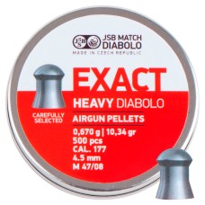 Кулі пневматичні JSB Diabolo Exact Heavy. Кал. 4.52 мм. Вага - 0.67 г. 500 шт/уп