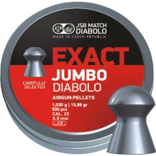 Пули пневматические JSB Diabolo Exact Jumbo. Кал. 5.52 мм. Вес - 1.03 г. 500 шт/уп