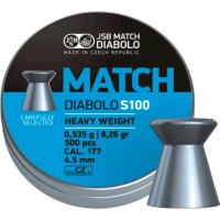 Кулі пневматичні JSB Diabolo Match S 100. Кал. 4.51 мм. Вага - 0.53 г. 500 шт/уп