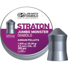Кулі пневматичні JSB Diabolo Straton Jumbo Monster. Кал. 5.51 мм. Вага - 1.64 г. 200 шт/уп