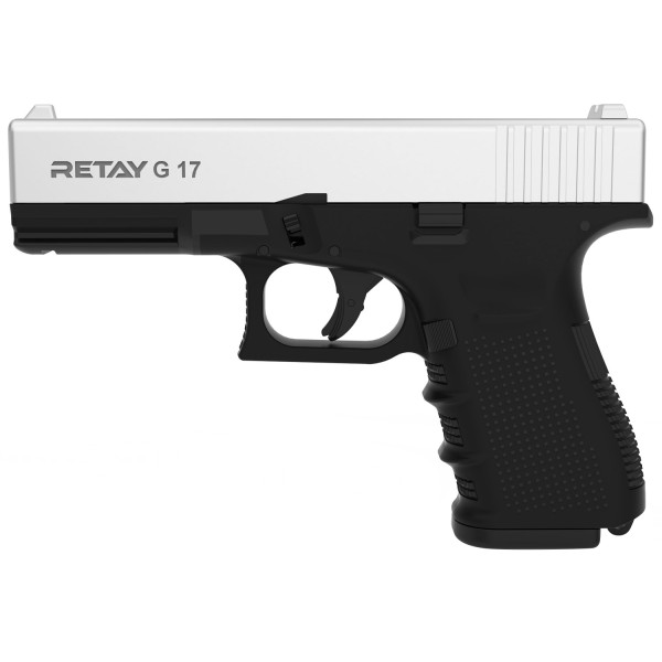 Пистолет стартовый Retay G17 кал. 9 мм. Цвет - chrome. (1474-10010)